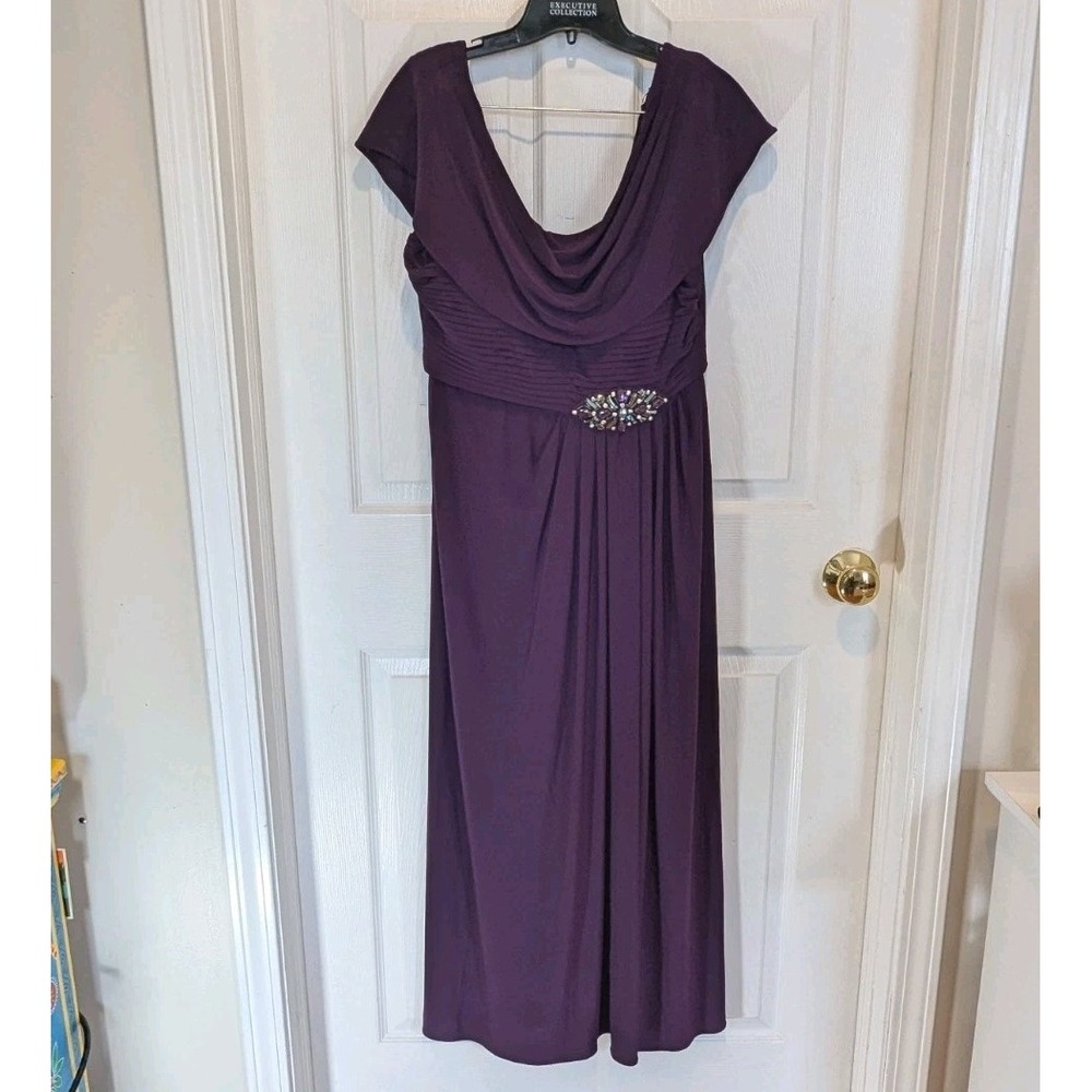 Goth Romantic Formal Purple Patra Maxi Dress Jeweled Empire Waist Size 6